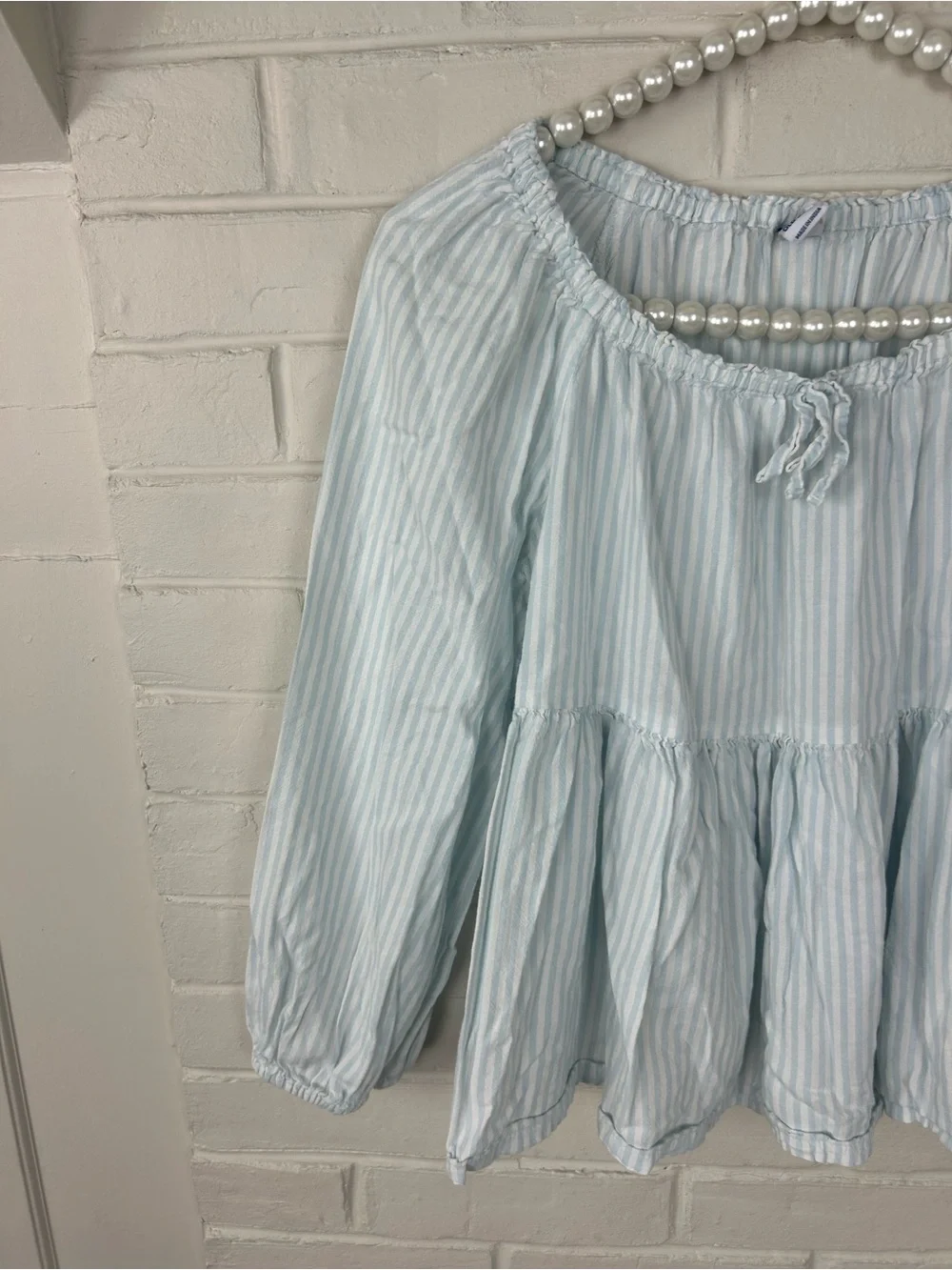 Old Navy Girls Striped Casual Peasant Top Size XL 14/16